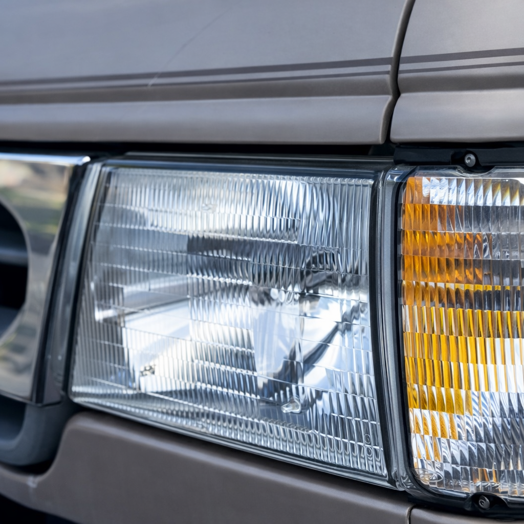 Headlight after restoration - crystal clear